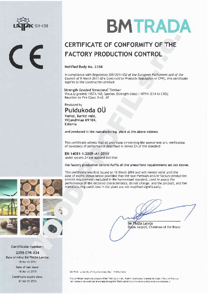 Pozrite si certifikáty kvality našich partnerov